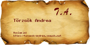 Törzsök Andrea névjegykártya
